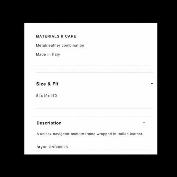 Rag & Bone Phantom Leather Wrapped Sunglasses. - Picture 12 of 12